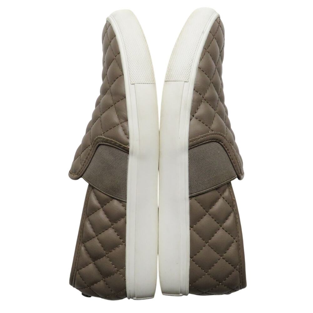 Steve Madden Endell Taupe Leather Quilted Sneakers Size 8 Chunky Platform - Picture 5 of 10